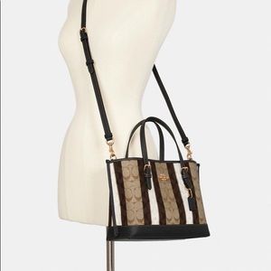 Coach Mollie Tote 25 In Signature Jacquard With Stripes